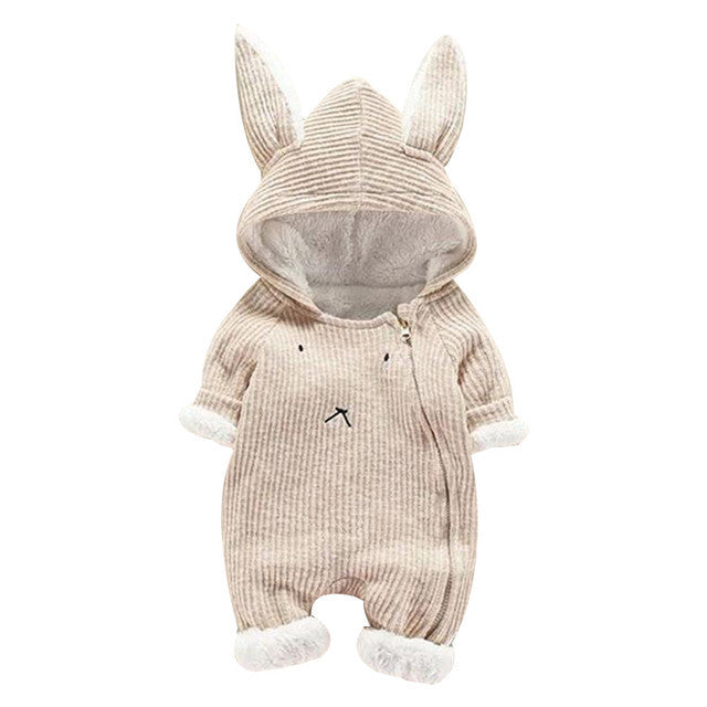Newborn Infant Baby Boy Girl Cartoon Hooded D Ear Romper