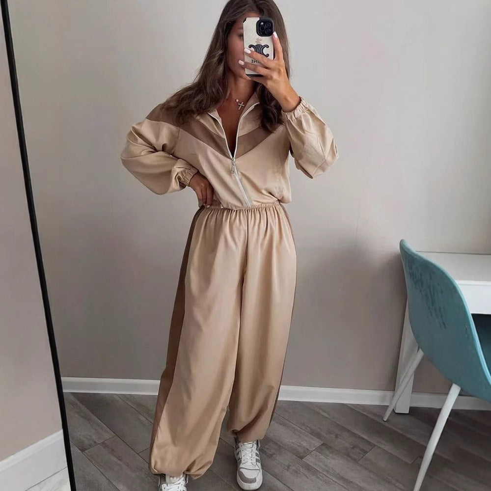 Sport Cardigan Trousers Suit Street Style Suit