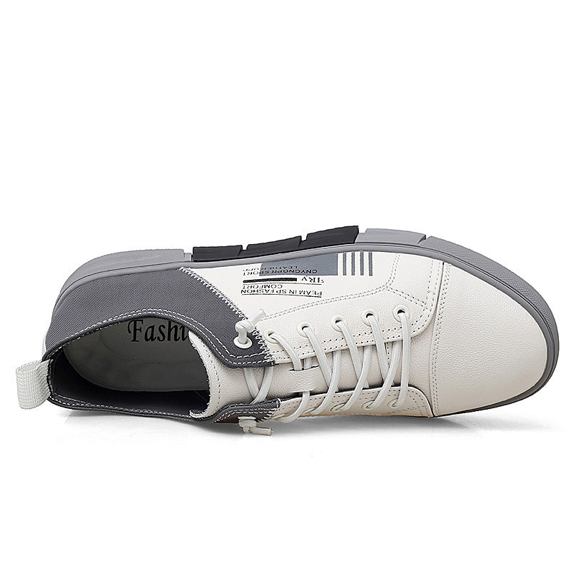 Men's Fashion Trend Splicing Leather Shoes