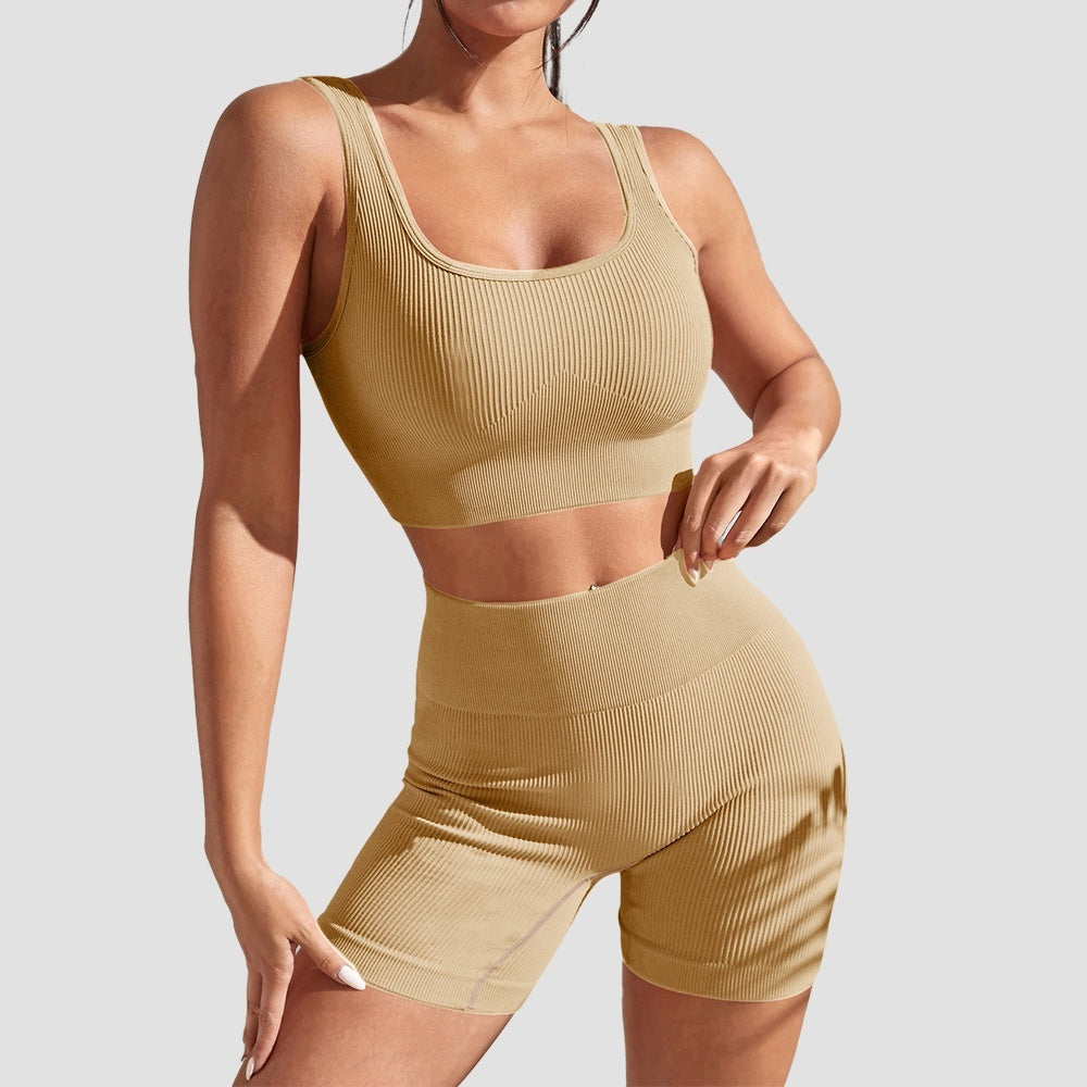 Sports Suit Fitness Clothes Tight Sexy Short Sleeve