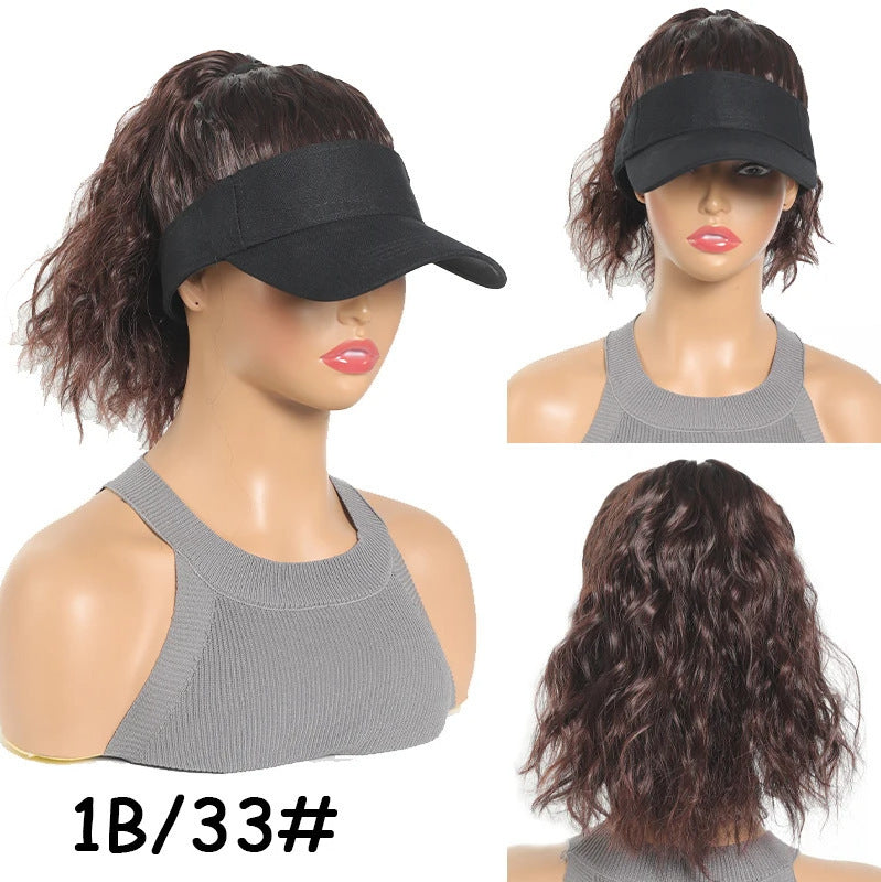 Women's Personality Horse Tail Waves Roll Hooded Wig