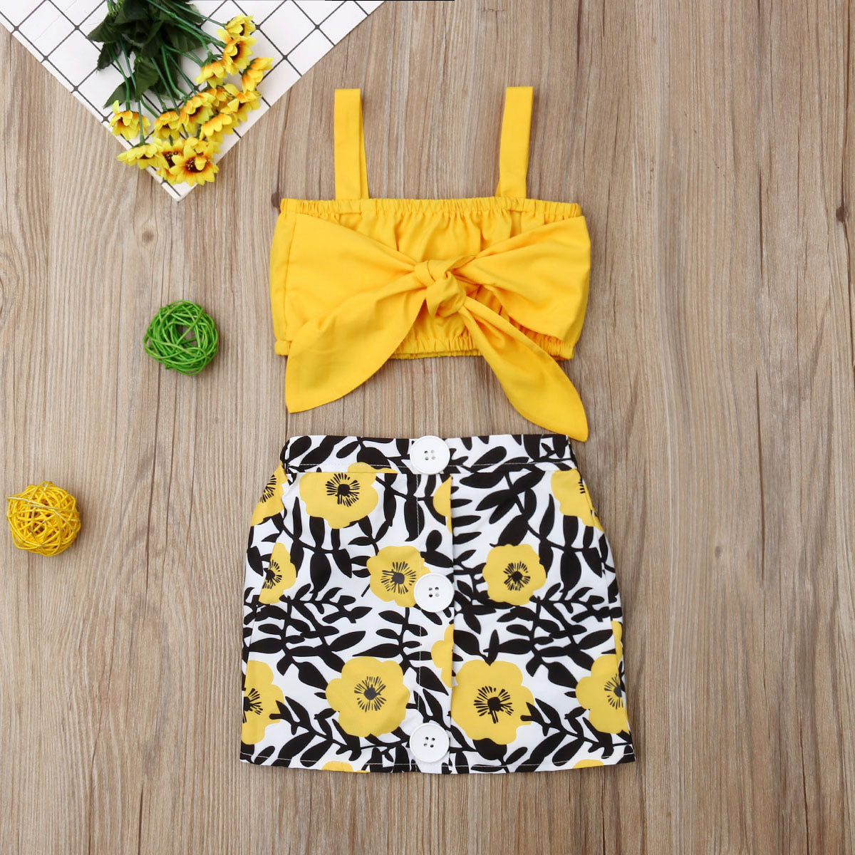 Two-piece floral skirt