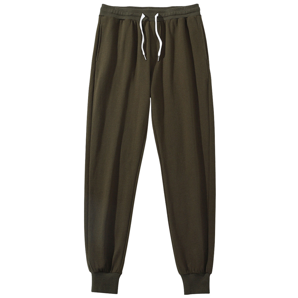 Men's Cotton Sports Casual Pants Drawstring Loose Slimming