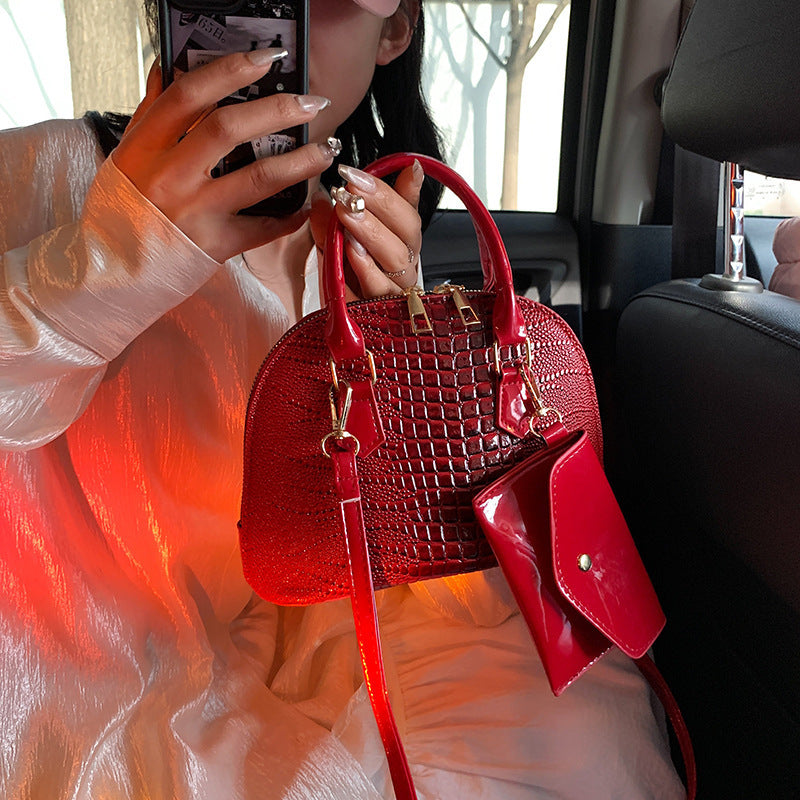 Women's Simple Shoulder Messenger Bag Shell Bag