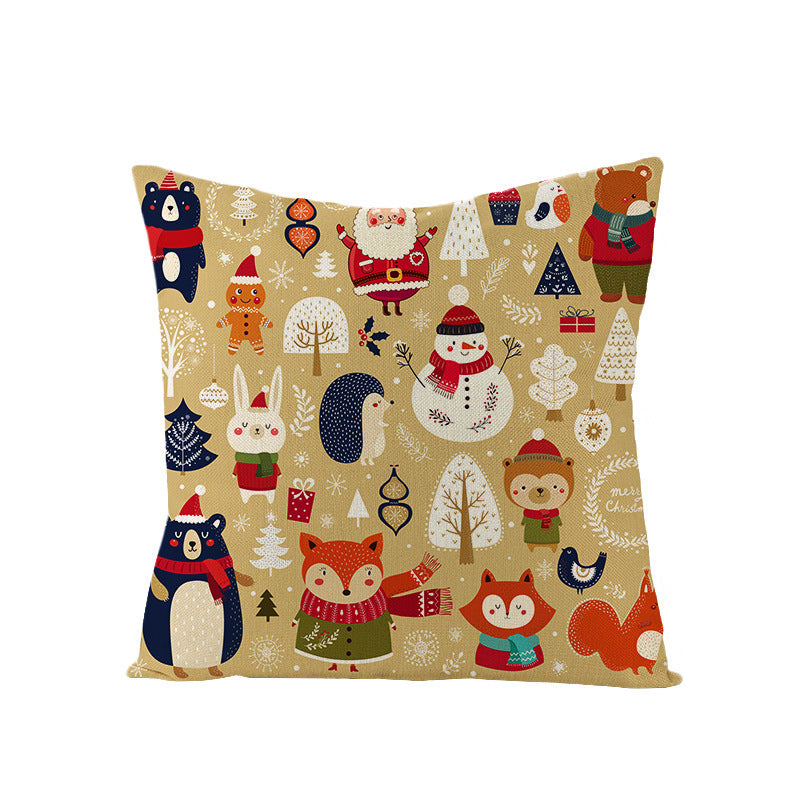Cartoon Digital Printing Christmas Pillowcase
