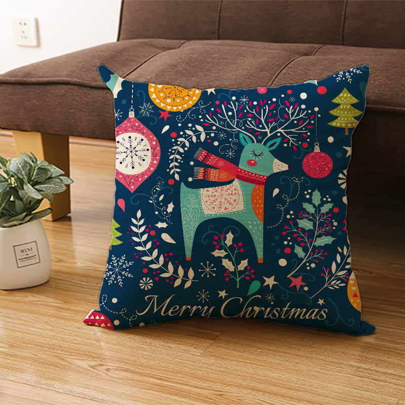 Cartoon Digital Printing Christmas Pillowcase