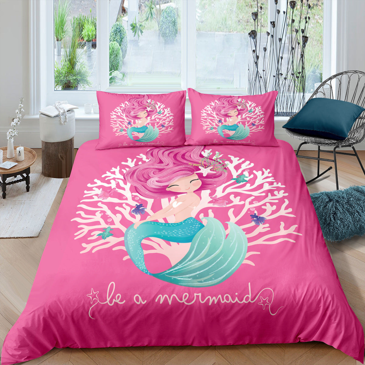 Home Textile Digital Printing Cartoon Mermaid Duvet Cover