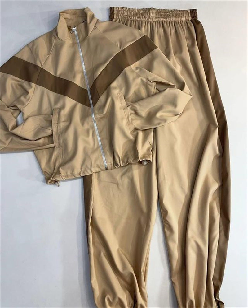 Sport Cardigan Trousers Suit Street Style Suit