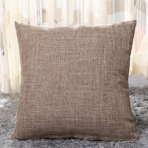 Home Linen Pillow Case Solid Color Hugging Pillow Case Sofa