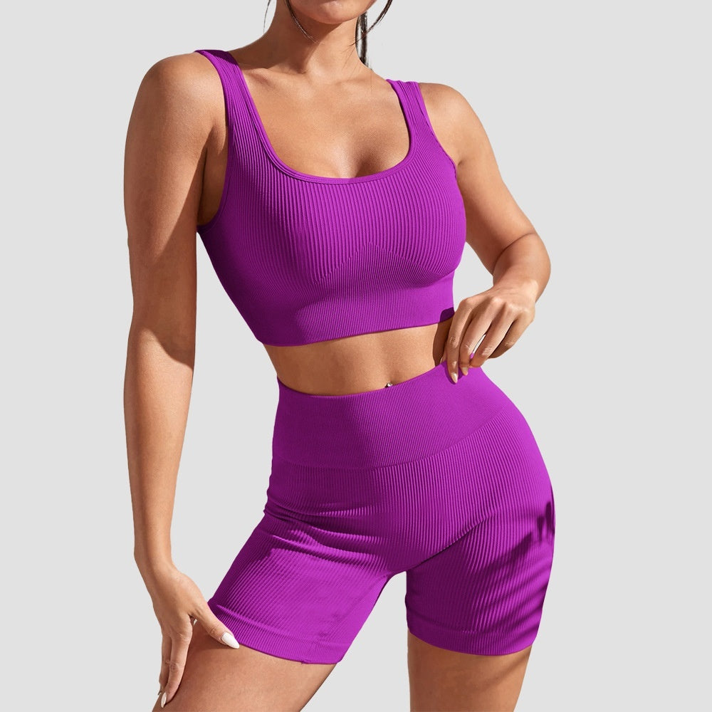 Sports Suit Fitness Clothes Tight Sexy Short Sleeve