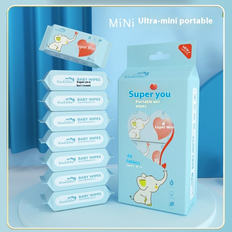 Super Mini Small Bag Portable Baby Student Children Wet Tissue