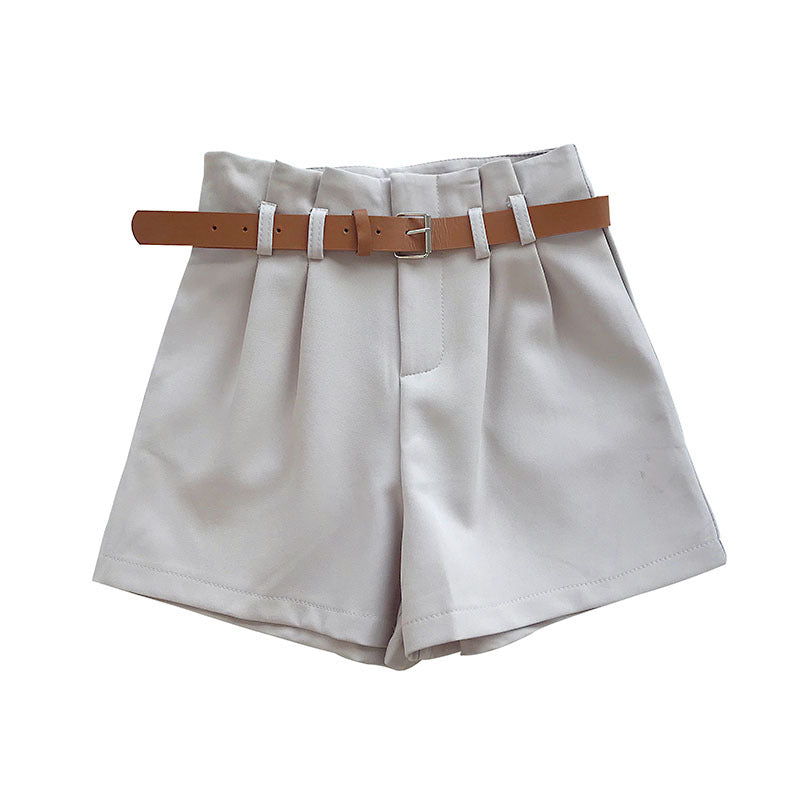 Casual wide-leg suit shorts