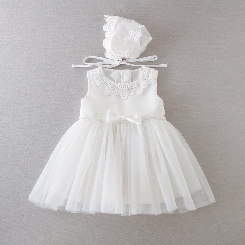 Simple All-match And Cute Girls' Baby Wedding Dress