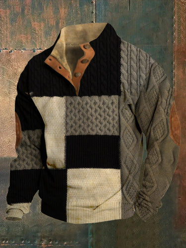 3D Sweater Hot Digital Printing Stand Collar Men's Clothing