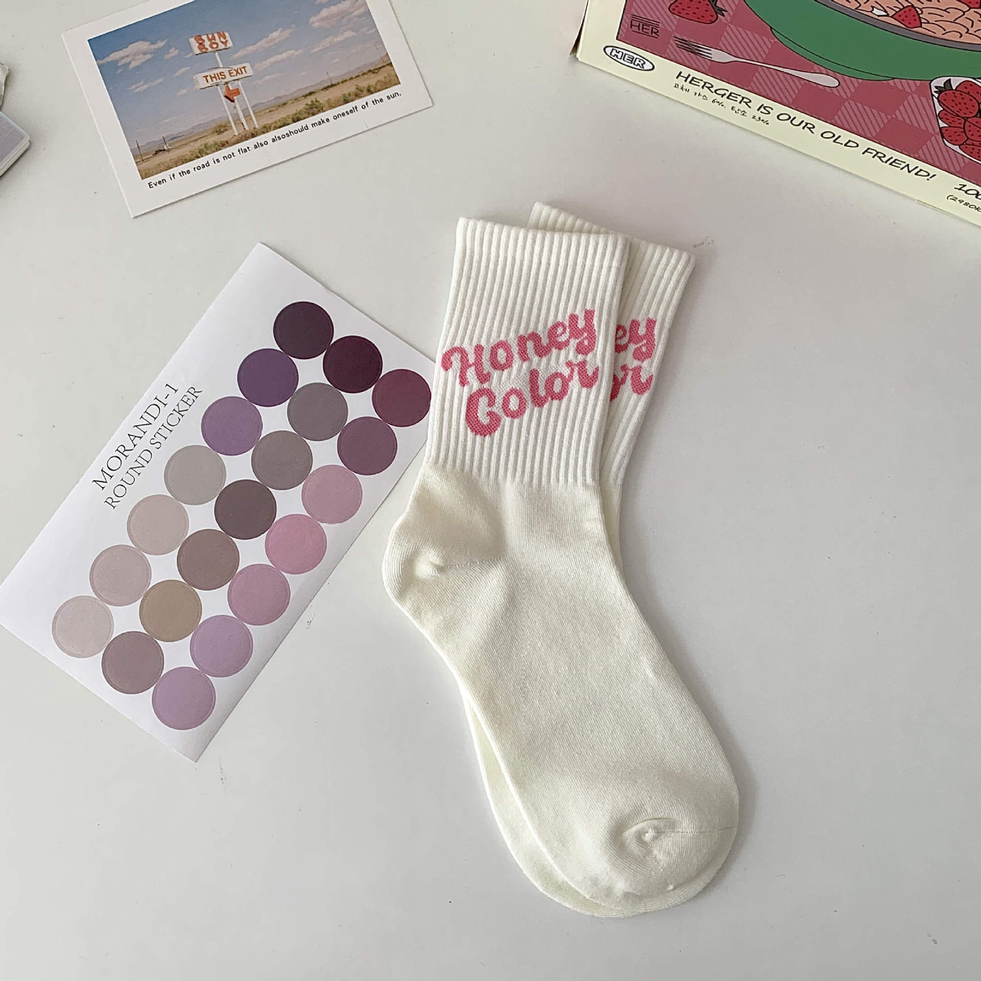 Flower Women Socks Fashion Cute Sweet Harajuku