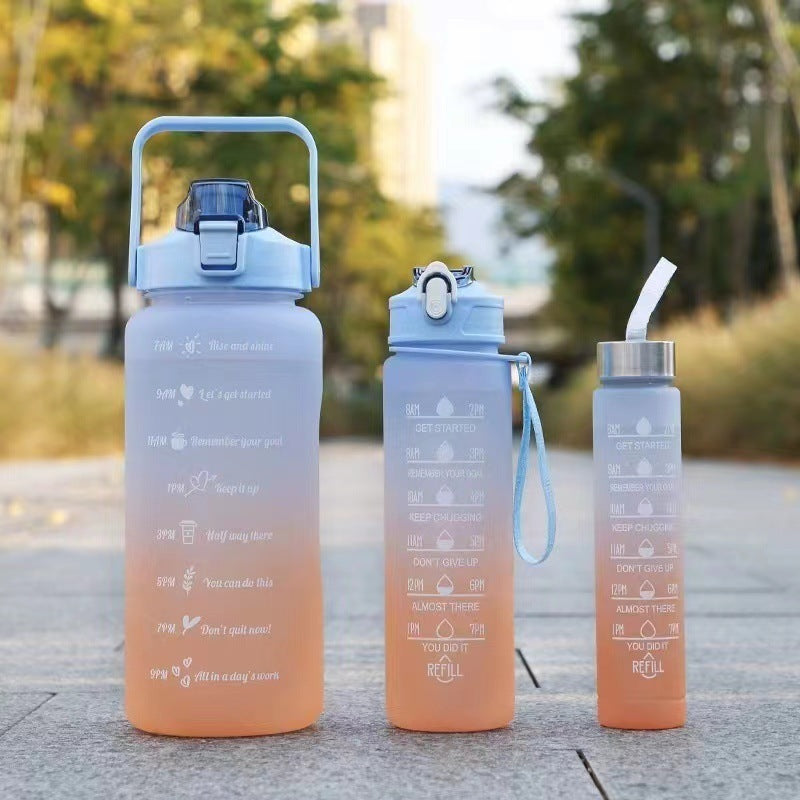 Gradient Color Large Capacity Space Three-piece Cup