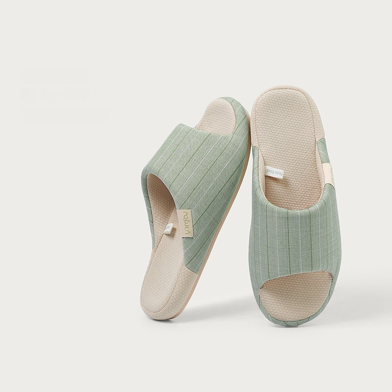 High-end Linen Slippers Office Diablement Fort Yi Ju Home Indoor Sweat-absorbent Non-slip