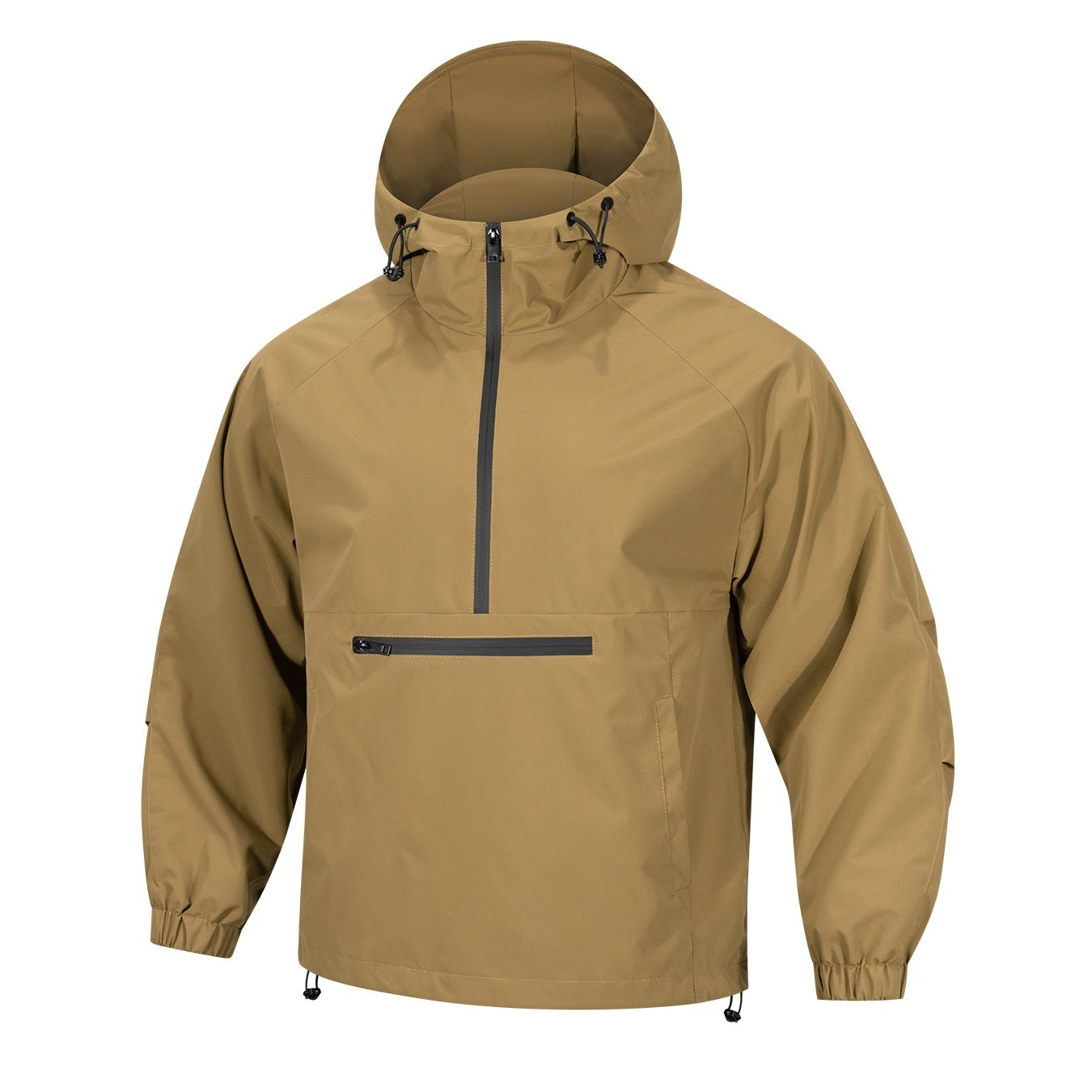 Men's Korean-style Loose Half-zip Hooded Sweater Jacket
