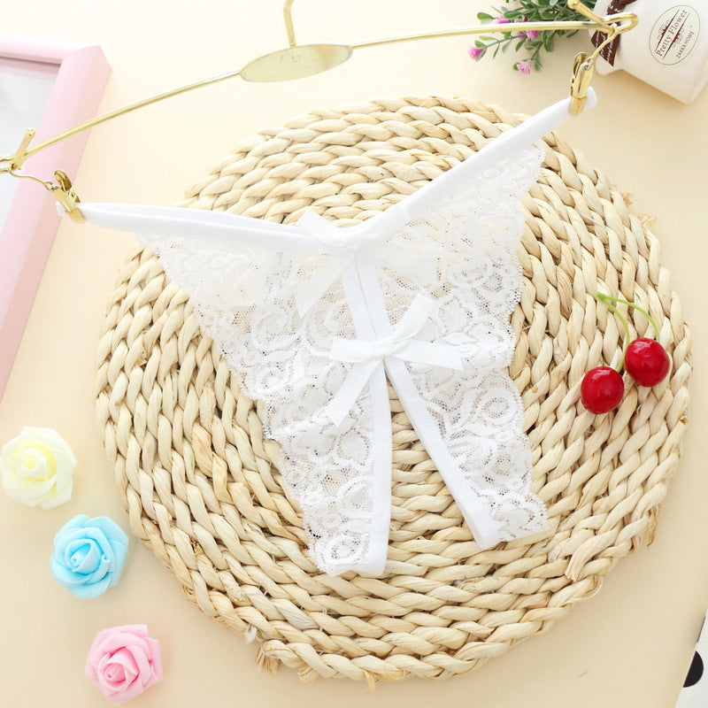 Hollow Out Lace Women's Panties Open Gear See-through