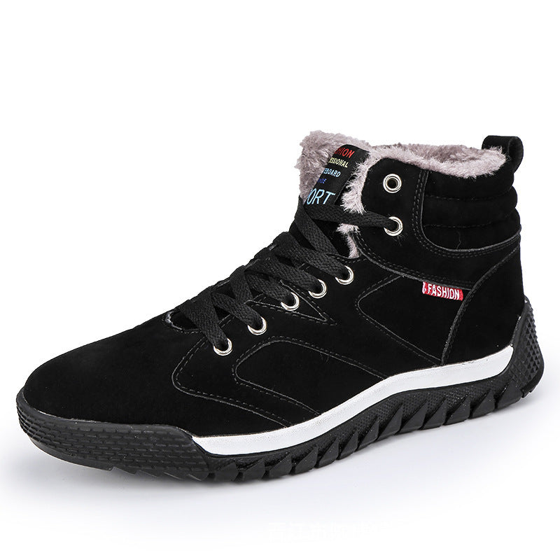 Men's Large Size Casual Warm Lightweight High-Top Cotton Shoes