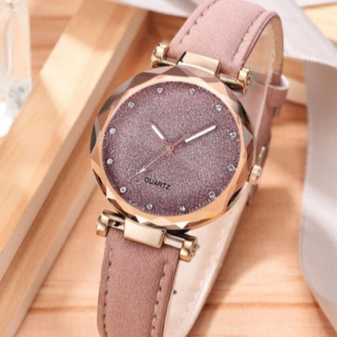 Star Fashion Frosted Belt Watch