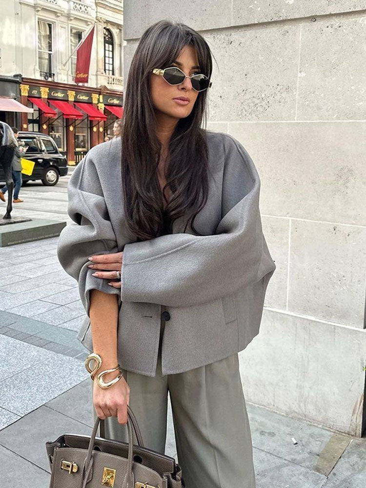 Women's Single-breasted Kimono Coat