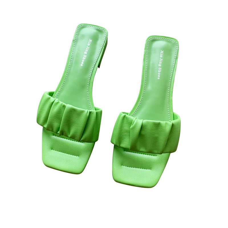 Outer Wear Open-toe Fairy Style Sandals And Slippers