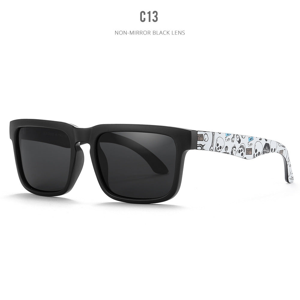 Outdoor Sunglasses Square Sunglasses Colorful Real Film UV Protection