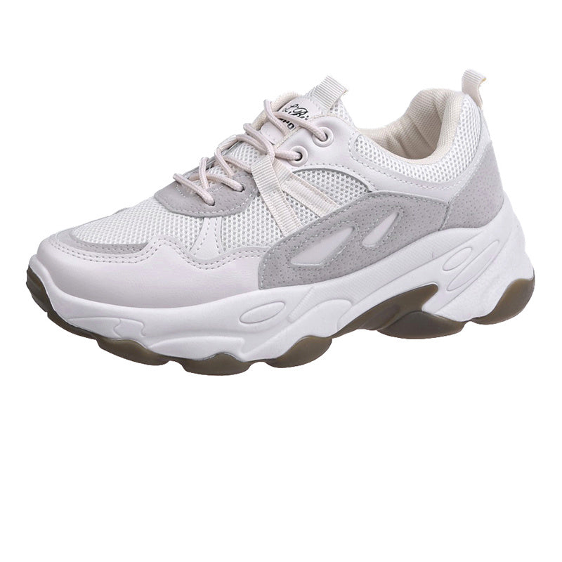 Women's Thick-soled Inner Heightening Panda Casual Mesh Sneakers