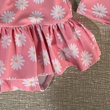 Flower With Skirt Children's Swimsuit