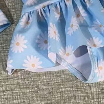 Flower With Skirt Children's Swimsuit