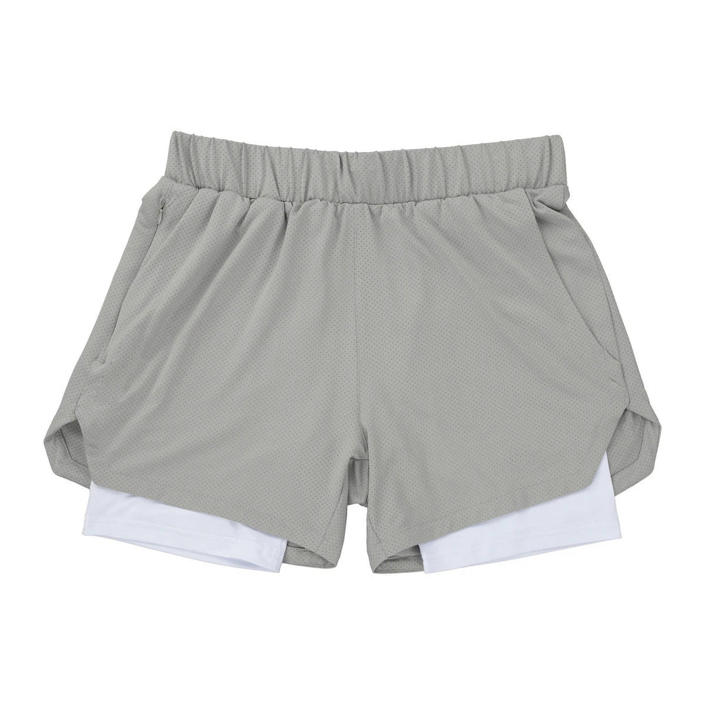 Men's Muscle Fitness Sports Running Training Double Breathable Shorts