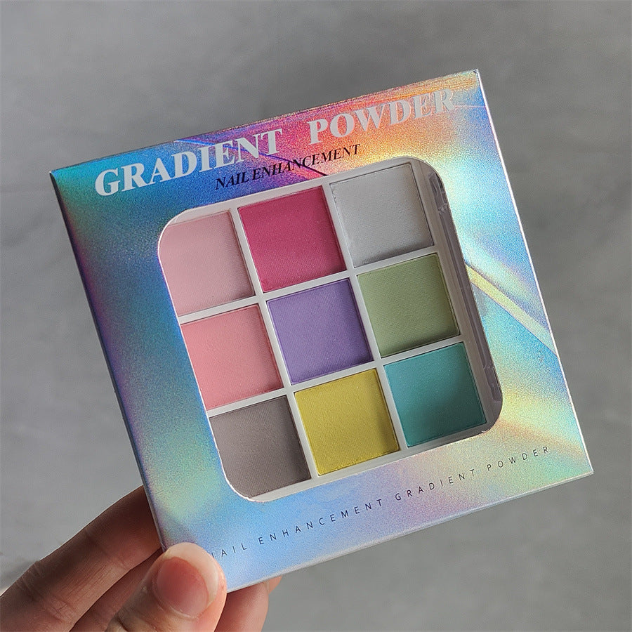 9 Colors Nail Solid Gradually Varied Magic Mirror Effect Powder Pearlescent