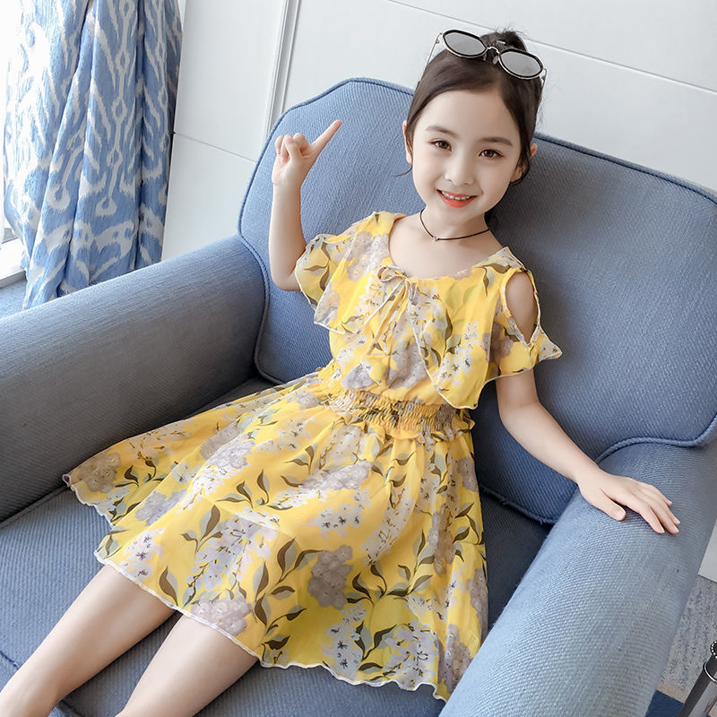 Korean Style Fashionable Floral Chiffon Dress