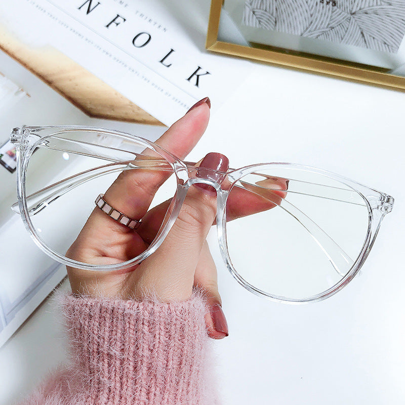 Large Frame Anti-blue Light Glasses Frame Myopia Finished Flat Frame