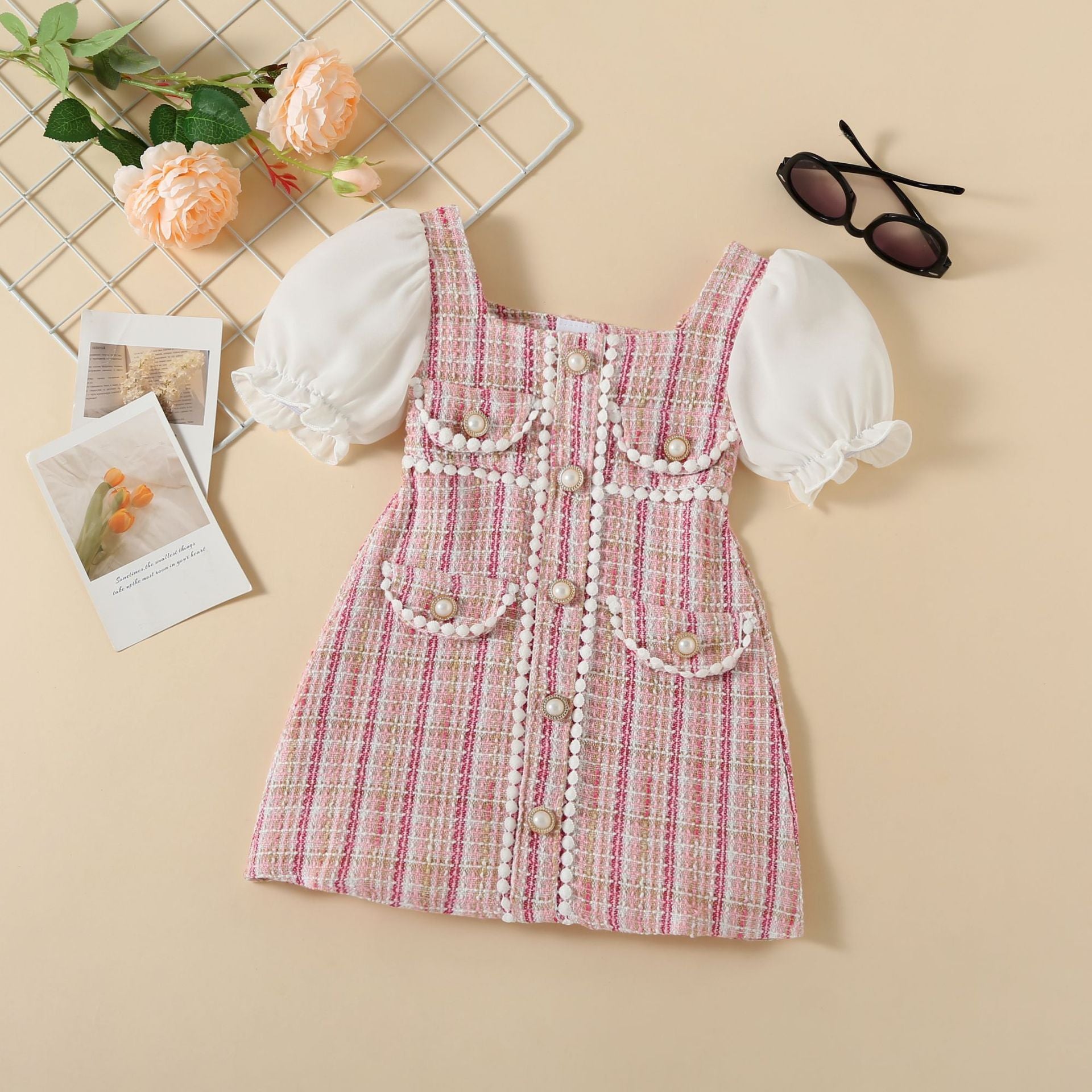 Pearl Button Summer Bubble Sleeves