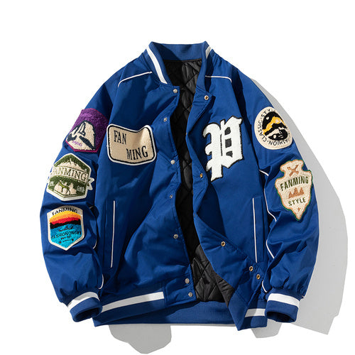 Fashionable Hooded Couple Baseball Uniform