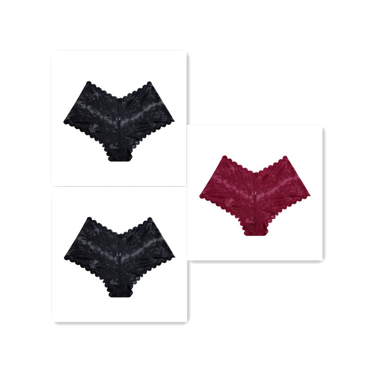 New Lace Low Waist Boxer Hollow Out Boxer Panties