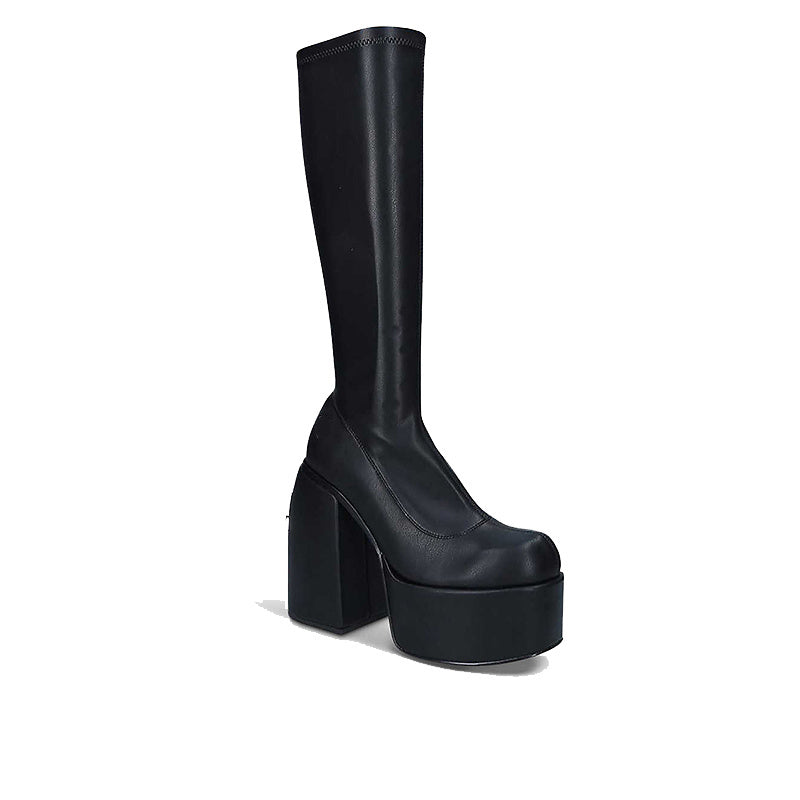 Platform High Heel And Ankle Martin Boots
