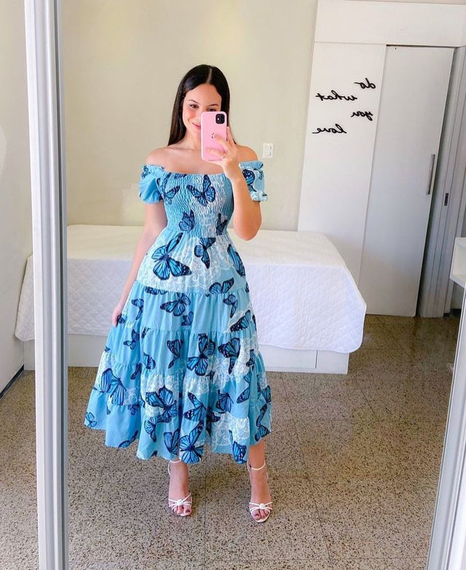 French Style Fresh Printing Women's Wear