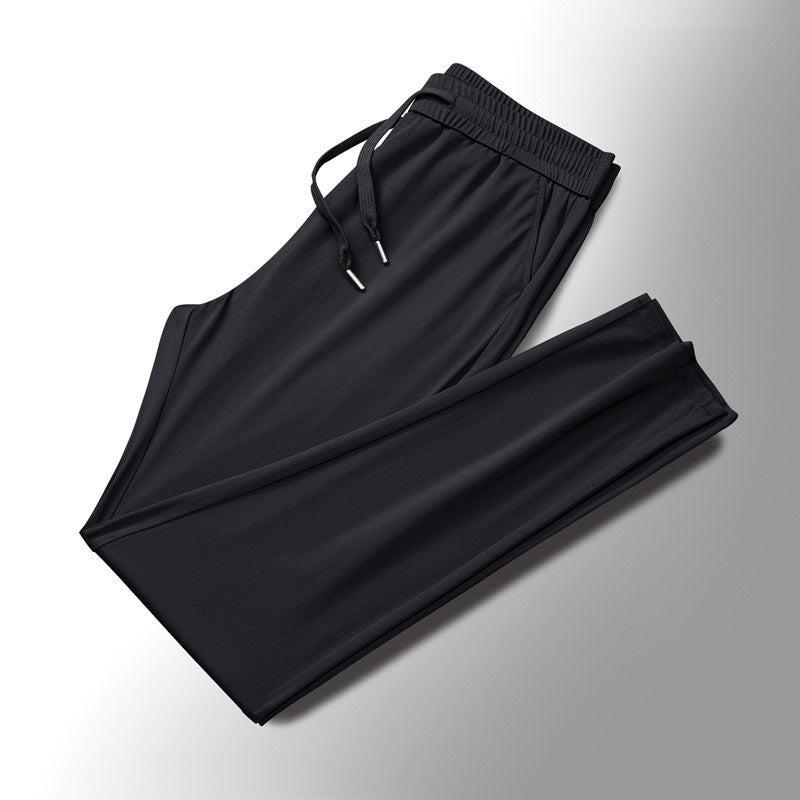 Milk Silk High Elastic Casual Pants Men's Thin Elastic Strap