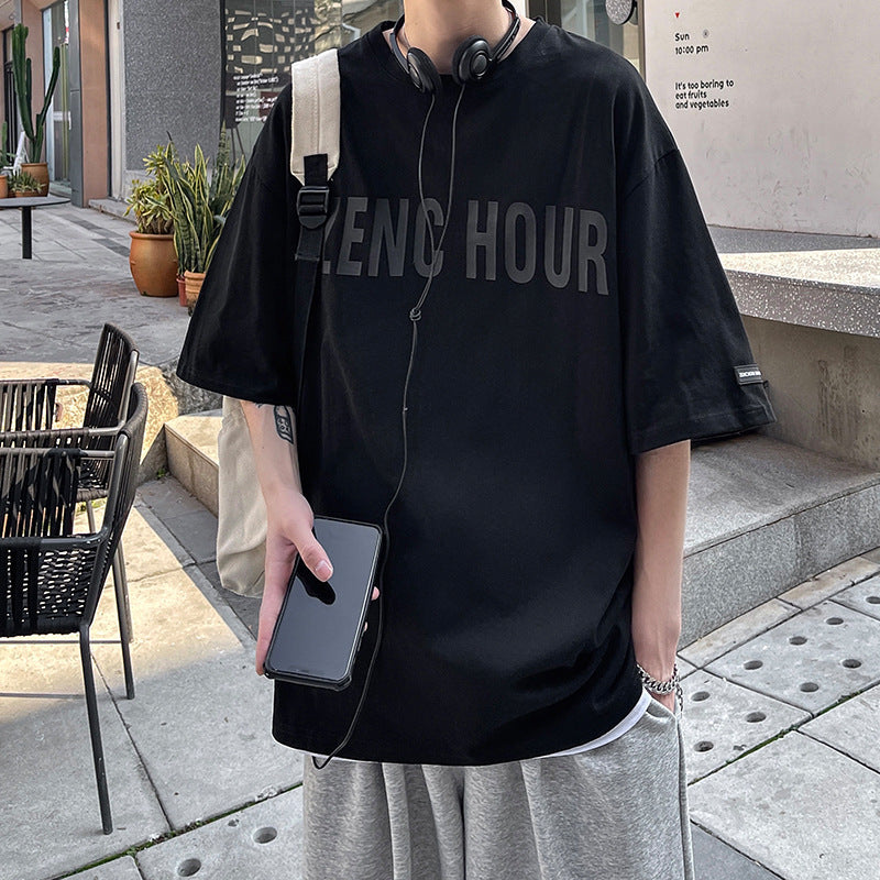 Trendy Offset Printing Half Sleeve Men's Top