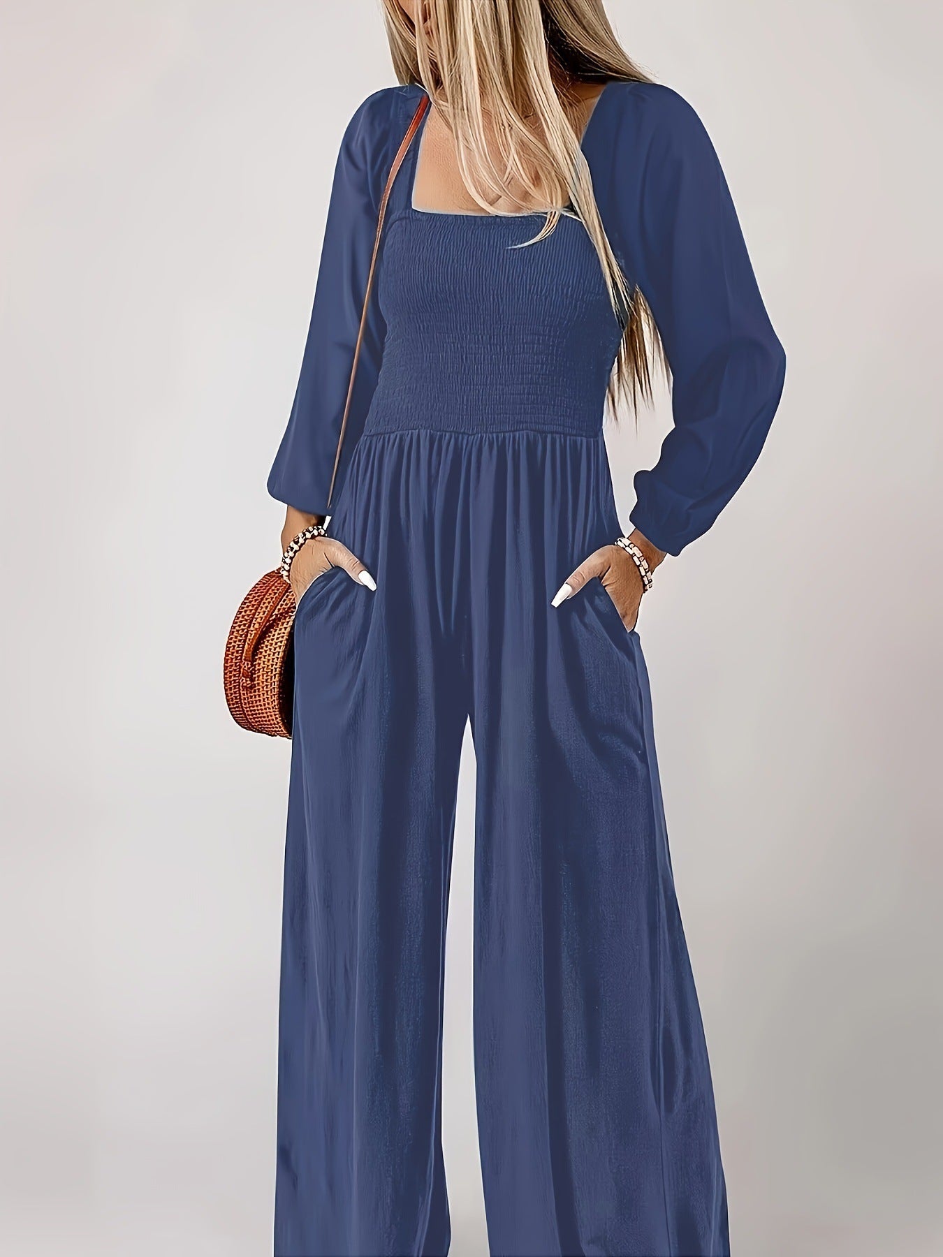 Women's Fashion Wide Leg Trousers Simple Commute Style