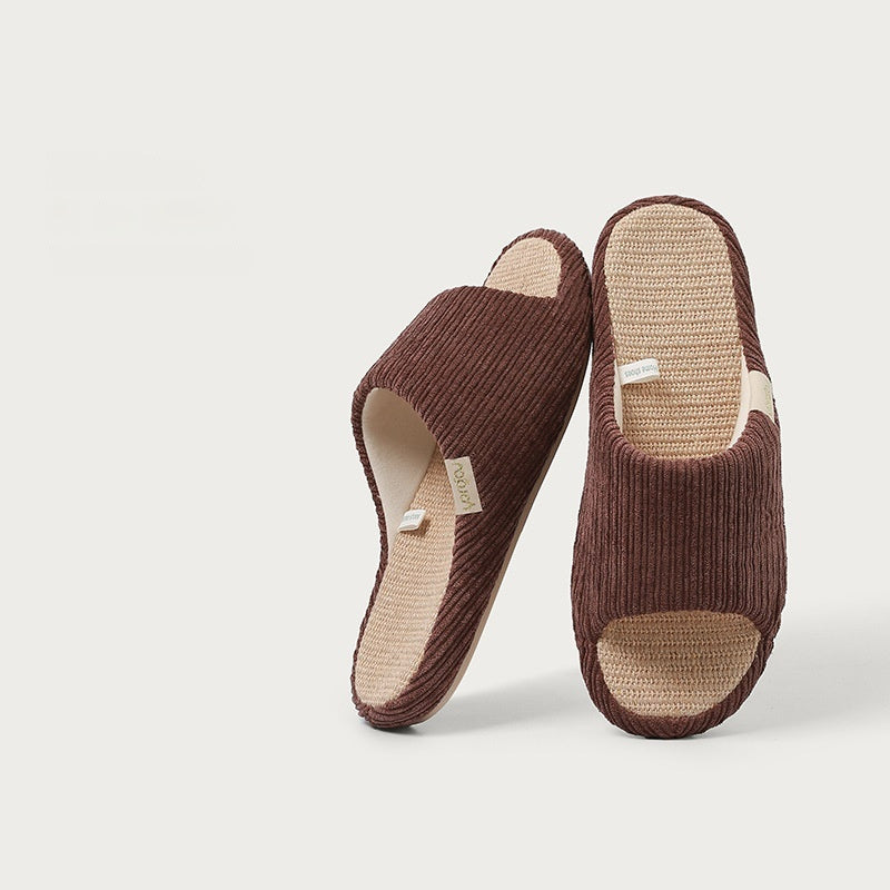 High-end Linen Slippers Office Diablement Fort Yi Ju Home Indoor Sweat-absorbent Non-slip
