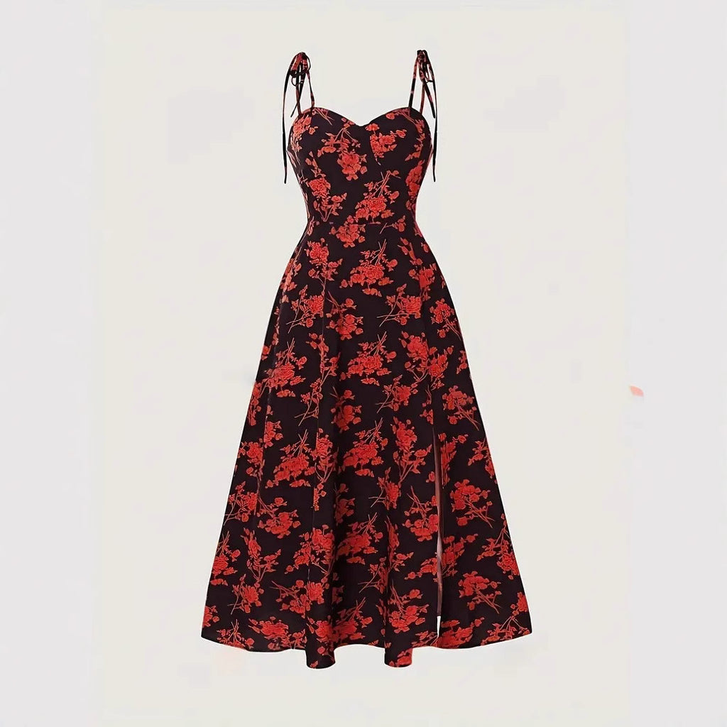 Waist-tight Sexy Floral Slimming Sling Dress