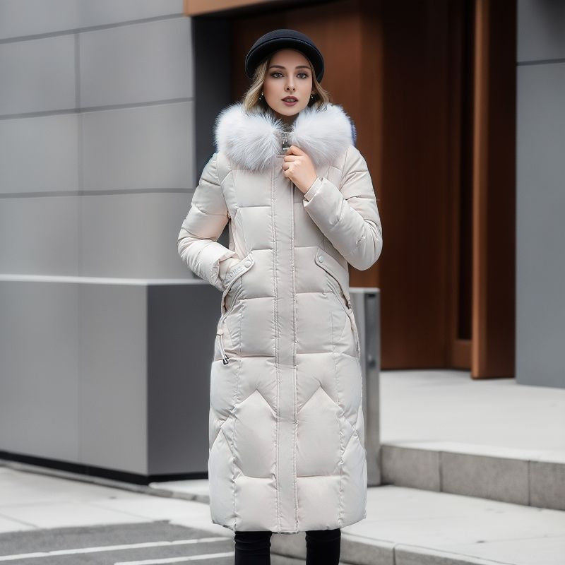 Fashion Slim Fit Below The Knee Cotton-padded Jacket