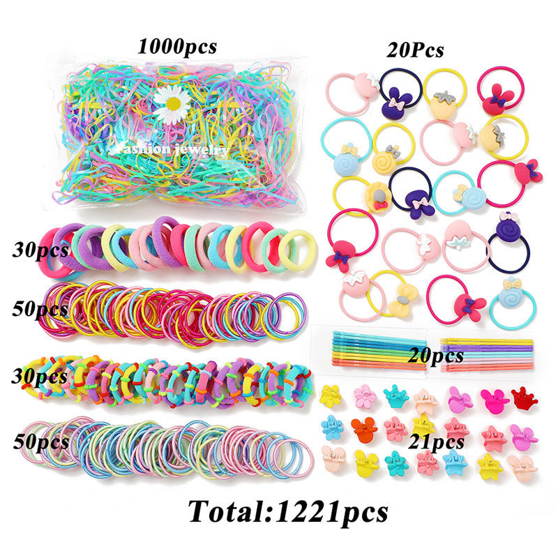Creative Simple Fashion Children's Disposable Hair Band Color Elastic