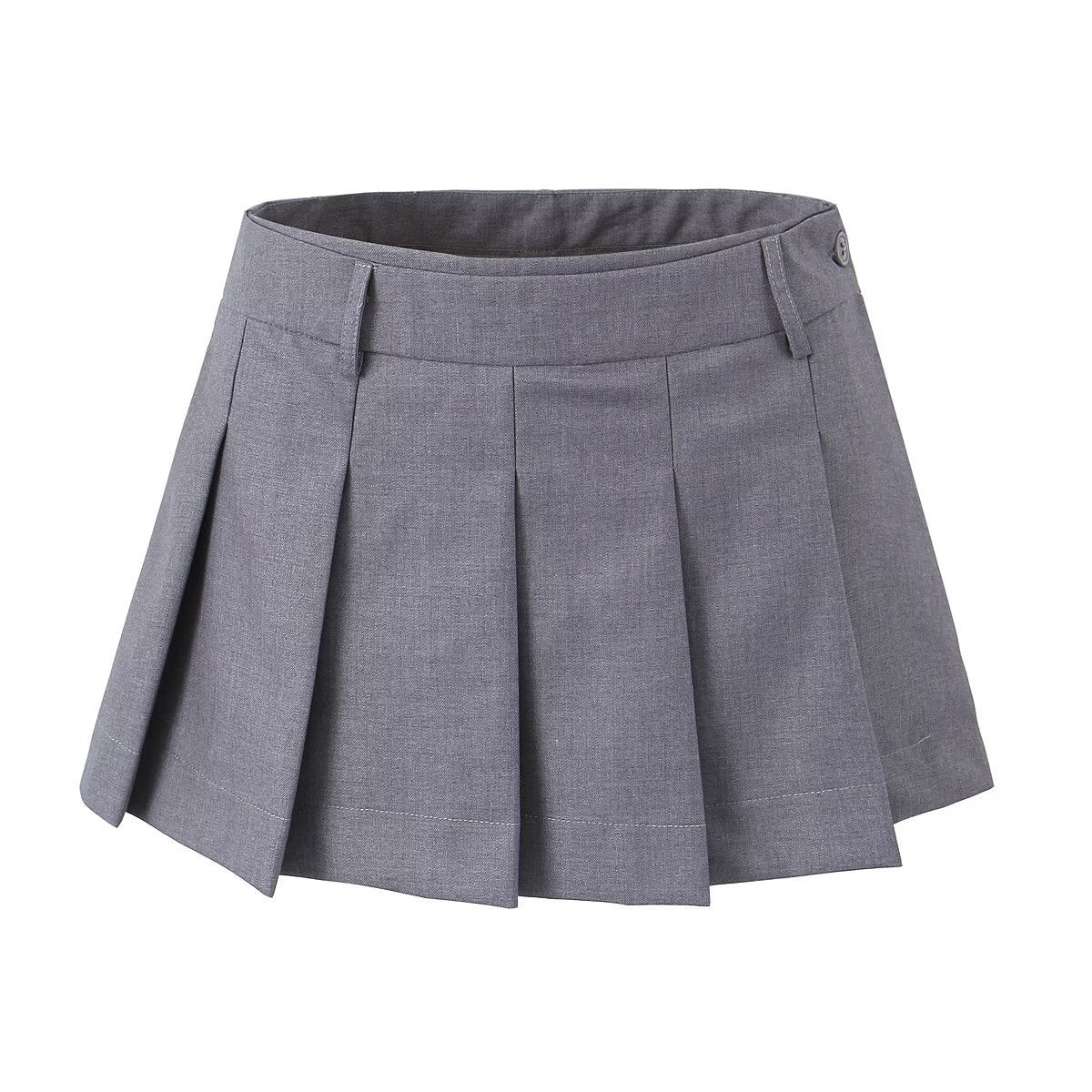 Design Sense Fake Pleated Pantskirt High Waist Suit Skirt
