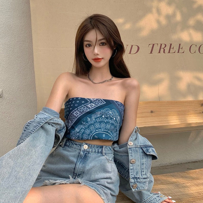 Women's Retro Tooling Denim Short Coat