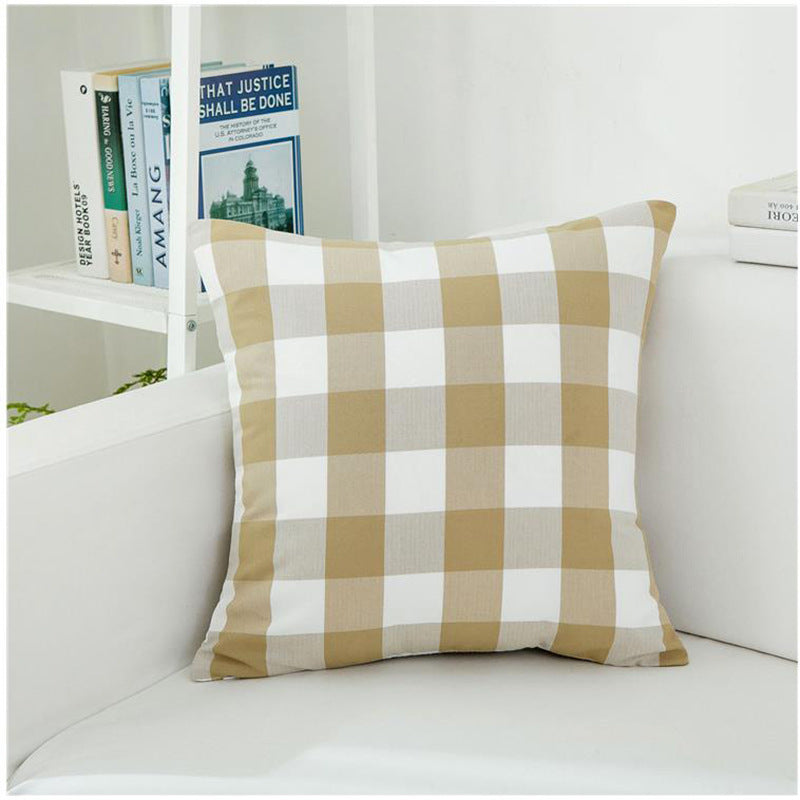 New Nordic Plaid Pillowcase Without Core